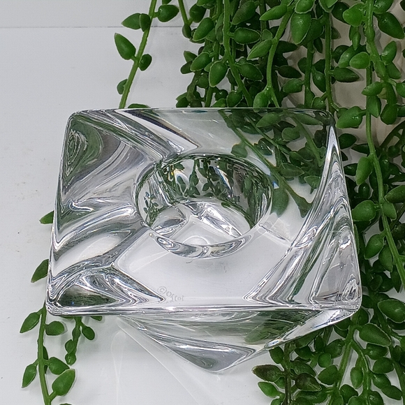 Orrefors Kostaboda Clear Crystal Votive Candle Holder - Picture 2 of 6